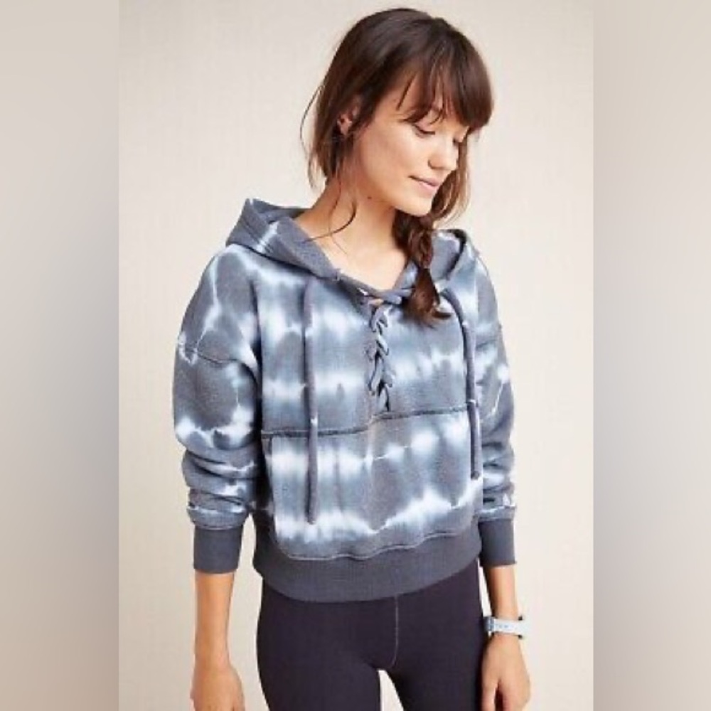 Free People Movement Tie Dye Lace Up Hoodie
